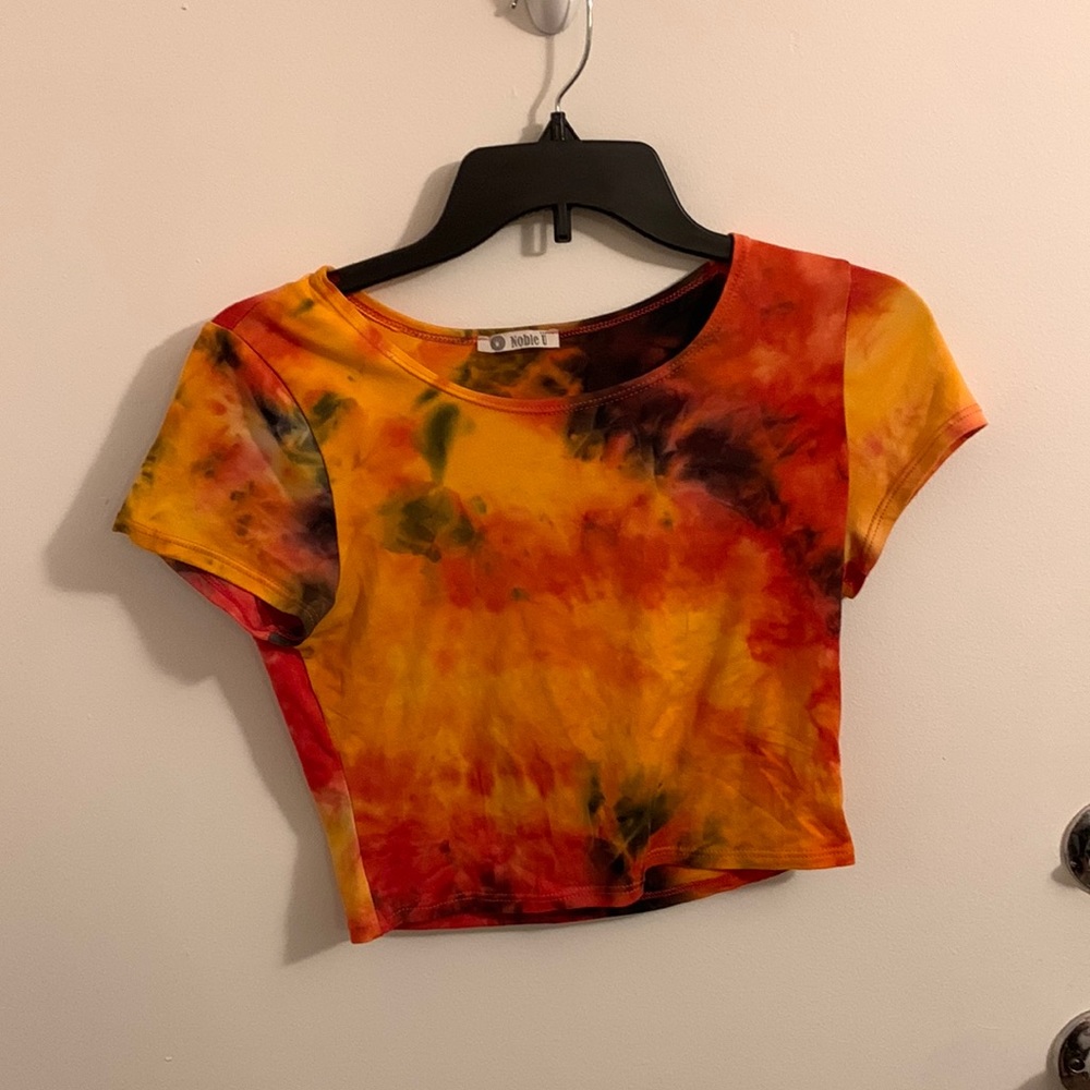 Multicolor Tye-Dye crop top